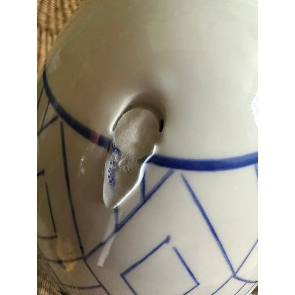 Dolly Parton blue butterfly signature ceramic egg